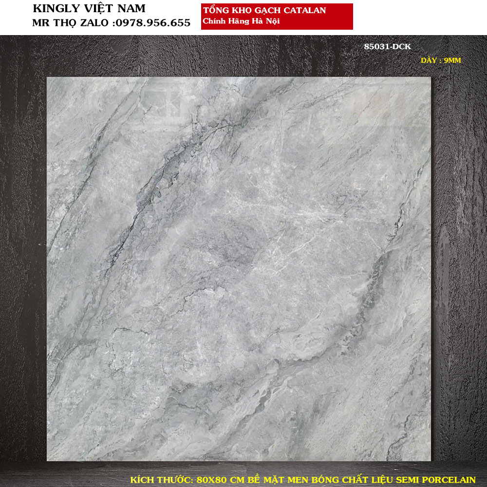 Gạch lát nền vân đá Catalan 80x80 85031 Loại 1